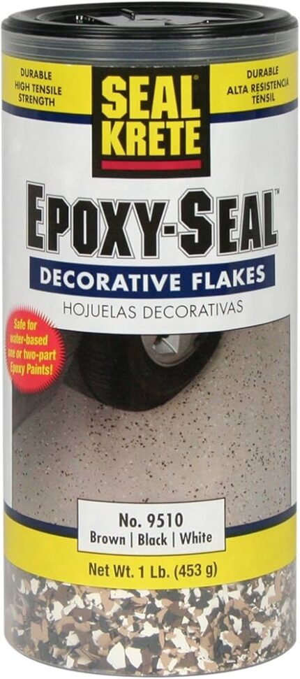 Epoxy Decorative Color Flakes, Gray/Black/White