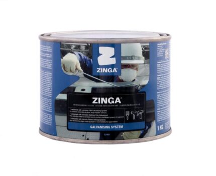 Zinga Galvanised Paint, 95% Zinc, 1kg