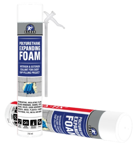 SABER Polyurethane Expanding Foam, 750ml
